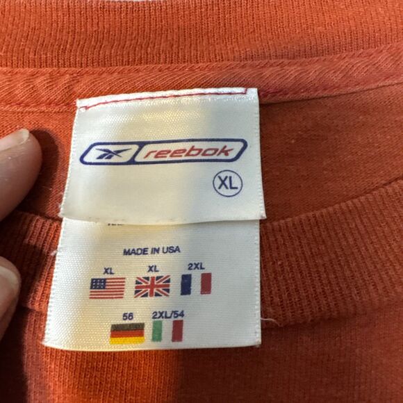 Vintage Reebok Shirt Mens XL Blue Long Sleeve Y2K Embossed Center Logo 2000-2005 - Picture 3 of 11